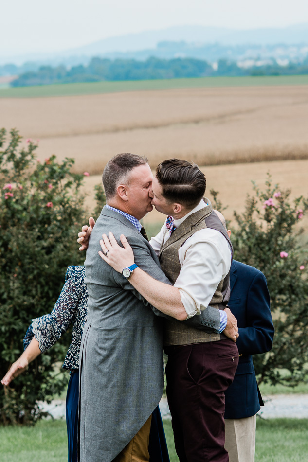 LGBT Wedding First kiss
