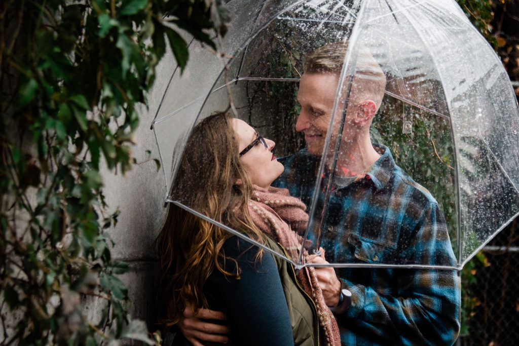 Rainy Day Engagement Session