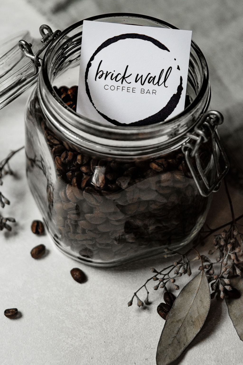 Product Photography Brick Wall Coffee Bar